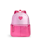 STATE KANE KIDS DOUBLE POCKET BACKPACK - PINK/HOT PINK METALLIC