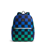 STATE KANE DOUBLE POCKET LARGE BACKPACK- BLUE CHECKERBOARD