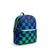 STATE KANE DOUBLE POCKET LARGE BACKPACK- BLUE CHECKERBOARD