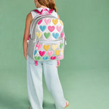 STATE KANE KIDS DOUBLE POCKET BACKPACK - HAPPY FUZZY HEARTS