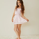 THEME NYCGEMMA SATIN SMOCK TOP AND MINI SKIRT SET - PINK GINGHAM