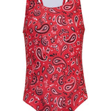 SUBMARINE NOT TOO BASIC ONE PIECE SWIMSUIT - RED BANDANA