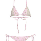 SUBMARINE SWIM STRING BOTTOM BIKINI SET - PAISLEY PINK
