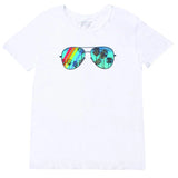 CALIFORNIAN VINTAGE T-SHIRT - WHITE/SUNGLASSES