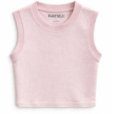 KATIE J TWEEN TUCKER SOLID TERRY MUSCLE TANK AND SHORT SET - BABY PINK