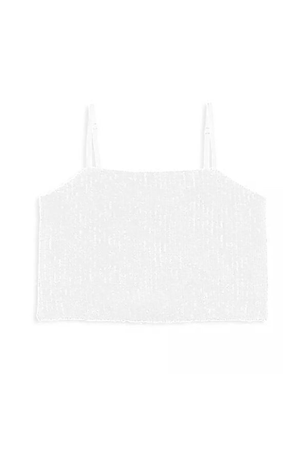 KATIE J TWEEN TAYLOR SEQUIN TOP - WHITE