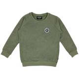 TINY WHALES THE TRAVELER SWEATSHIRT AND SWEATPATS SET - PINE