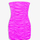 KATIE J JUNIOR AMBER DRESS - NEON PINK