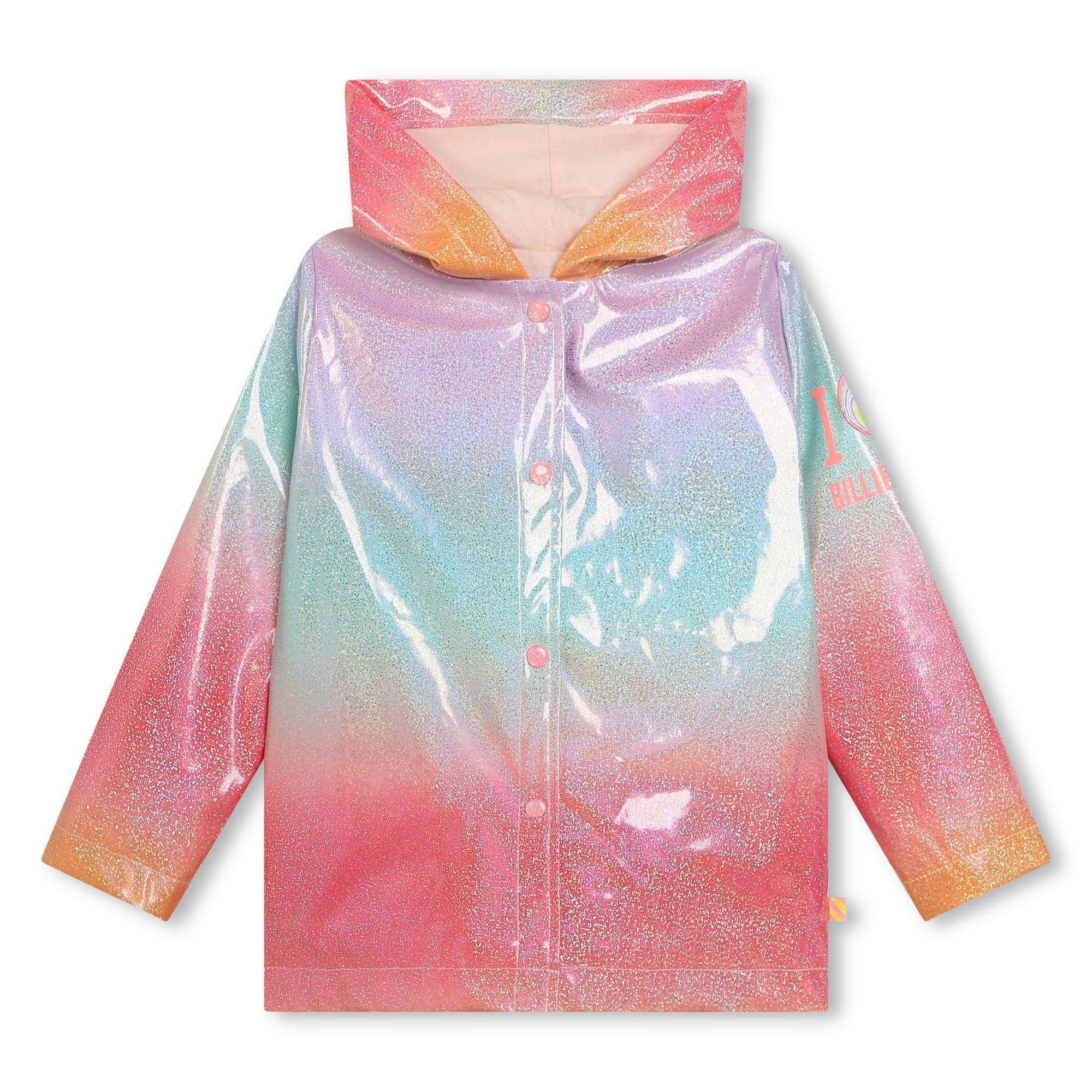 BILLIEBLUSH MULTICOLOURED GLITTER RAINCOAT