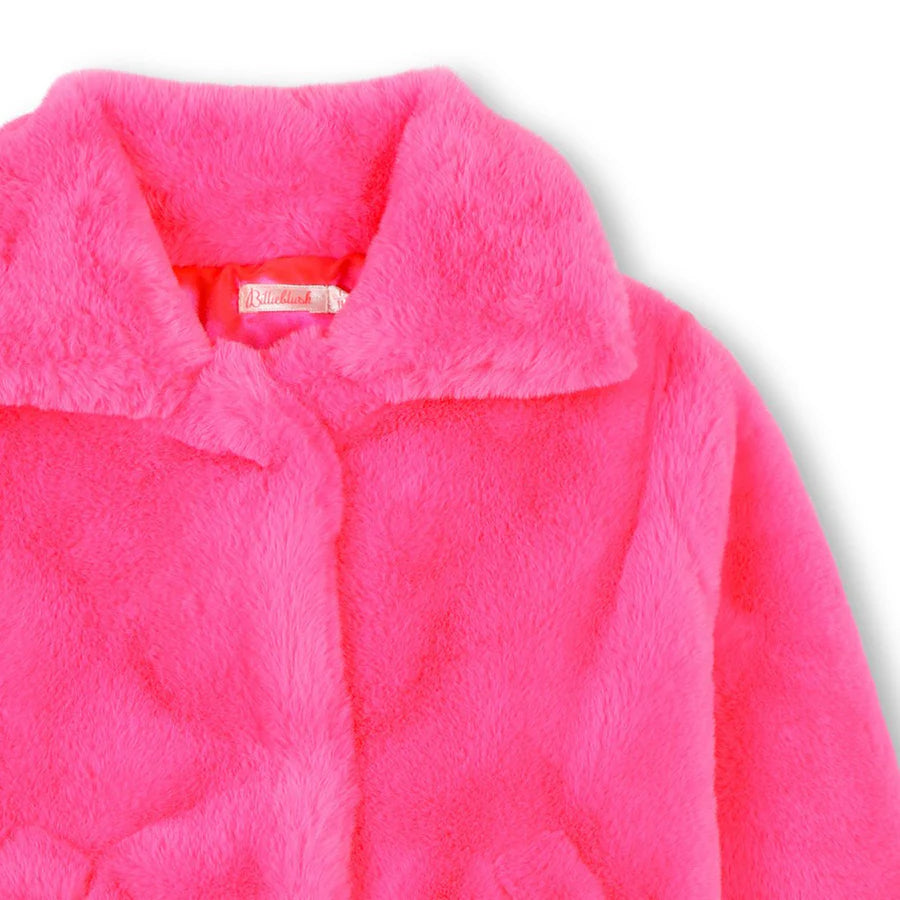 BILLIE BLUSH PINK DIAMOND FUR JACKET