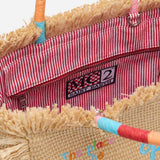 MC2 SAINT BARTH COLETTE RAFFIA EMBROIDERED BAG - MULTICOLOR
