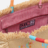 MC2 SAINT BARTH COLETTE RAFFIA EMBROIDERED BAG - MULTICOLOR