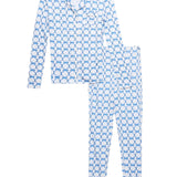 KATIE J TWEEN MAIA PANT LOUNGE SET - BLUE BOWS