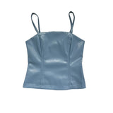 KATIE J TWEEN LEXI BUSTIER TOP - DUSTY BLUE