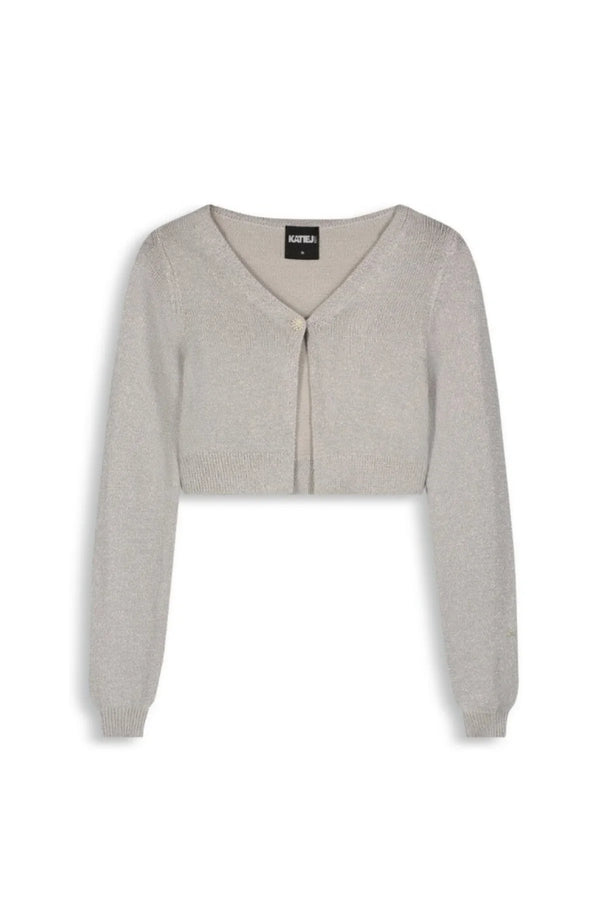 KATIE J TWEEN ANGELICA CARDIGAN - SILVER LUREX