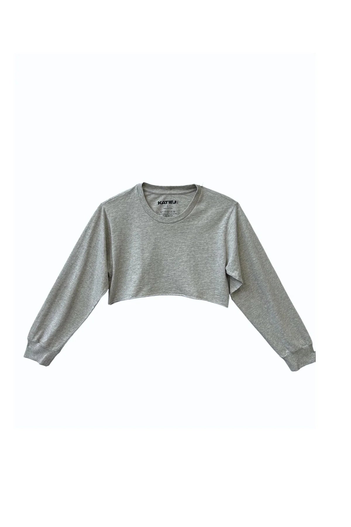 KATIE J IZZY L/S TOP - HEATHER GREY