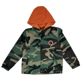 TINY WHALES WOODLAND JACKET - CAMO/ORANGE