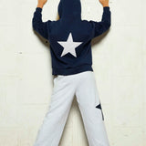 KATIE J TWEEN ZIGGY STAR OVERSIZED HOODIE - EVENING BLUE
