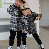 2 TONE FLANNEL - BLACK/GREEN