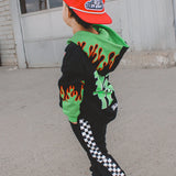FUEL THE FUN FLAME HOODIE - BLACK/GREEN