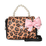 OMG ACCESSORIES LEOPARD TOP HANDLE PURSE