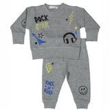 BABY STEPS 2PC ROCK DOODLES SET - HEATHER GRAY