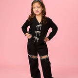 MINI DREAMERS SHAYLEE BOW CARDIGAN - BLACK