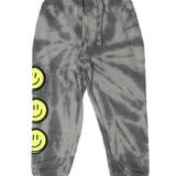 BABY STEPS SMILEY TIE DEY SWEAT SET - GRAY