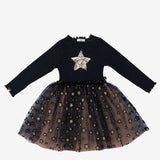 PETITE HAILEY KIERA STAR TUTU DRESS - CHARCOAL