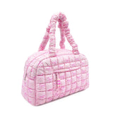 OMG OCCESSORIES QUILTED SCRUNCHIES DUFFLE BAG - BOW PRINTED
