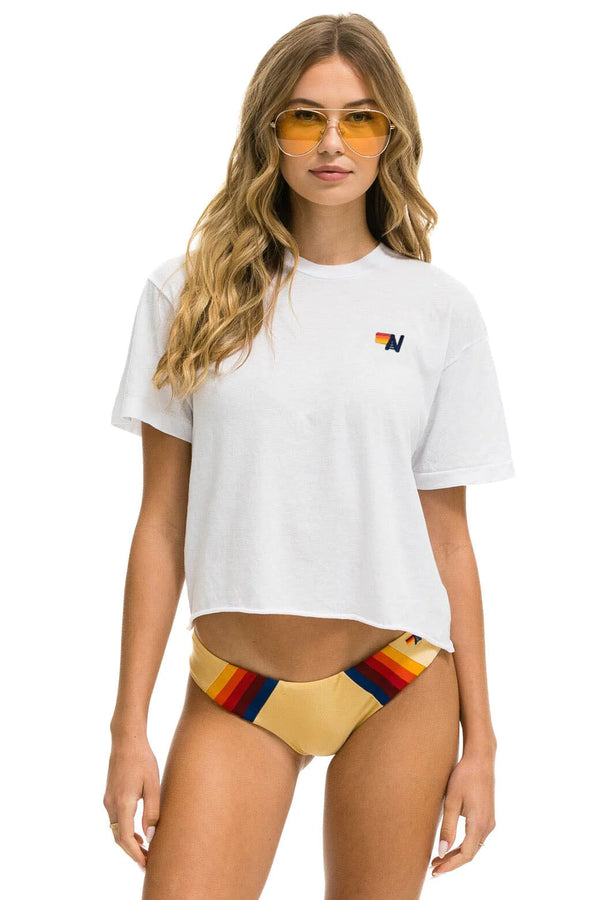 AVIATOR NATION BASIC BOYFRIEND TEE - WHITE
