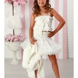 OOH LALA 2 PIECE SKIRT SET - WHITE