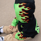 FUEL THE FUN FLAME HOODIE - BLACK/GREEN