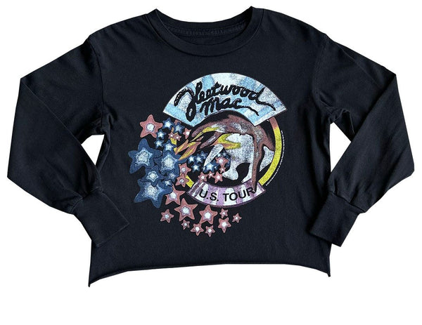 ROWDY SPROUT NOT QUITE CROP L/S - FLEETWOOD MAC/ VINTAGE BLACK