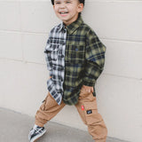 2 TONE FLANNEL - BLACK/GREEN