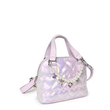 OMG ACCESSORIES QUILTED HEARTS METALLIC PURSE