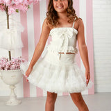 OOH LALA 2 PIECE SKIRT SET - WHITE