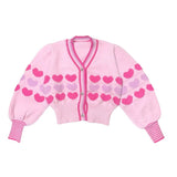 MINI DREAMERS CELINE HEART CARDIGAN - PINK