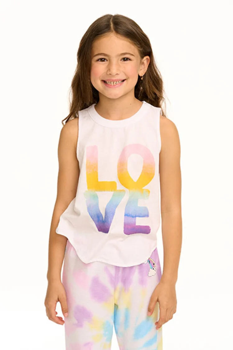 CHASER GIRLS TANK - WATERCOLOR LOVE
