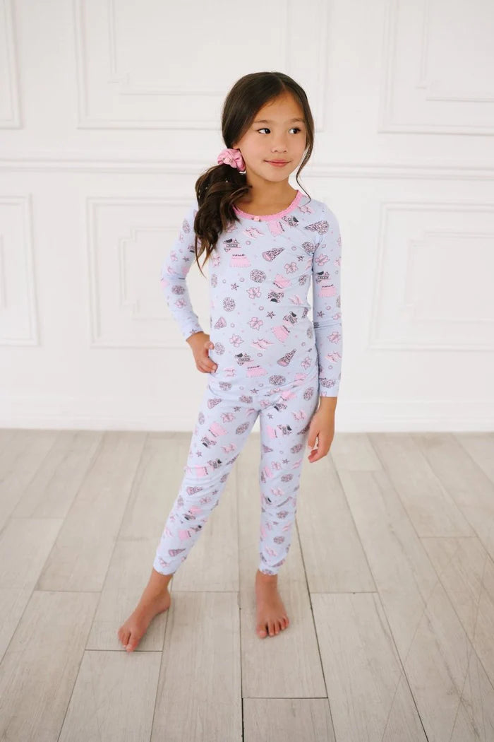 ESME GIRL L/S SLEEVE PAJAMA SET - CHEER