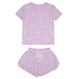 MINI DREAMERS CHELSEA CRYSTAL HEARTS SHORT SLEEVE SET
