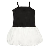 MINI DREAMERS COSMO BUBBLE DRESS - BLACK/WHITE