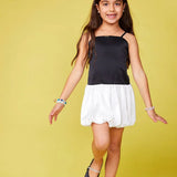 MINI DREAMERS COSMO BUBBLE DRESS - BLACK/WHITE