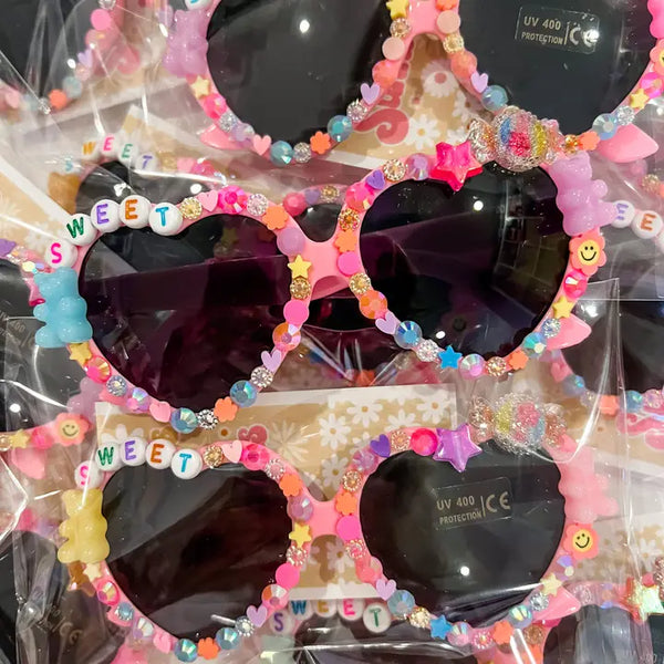 MEANT 2 BE GUMMY BEAR SUNGLASSES - PINK