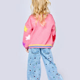 HANNAH BANANA ACID WASH DENIM PANTS WITH RHINESTONES