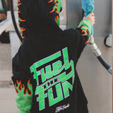 FUEL THE FUN FLAME HOODIE - BLACK/GREEN