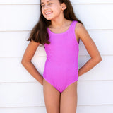 LIMEAPPLE DILETTA CRINKLE ONE PIECE SWIMSUIT - NEON PURPLE