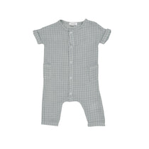 Baby Grey Grid Onesies 