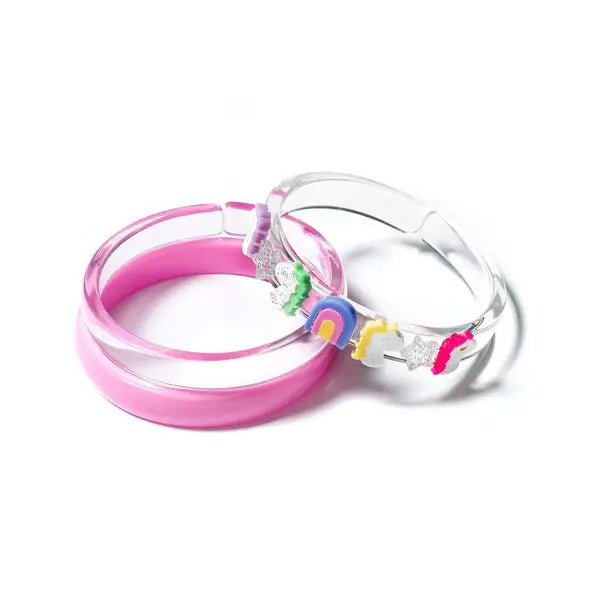LILIES & ROSES BANGLE SET -PINK/UNICORN AND STARS