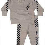 BABY STEPS 2PC SPEED RACER SET - STONE